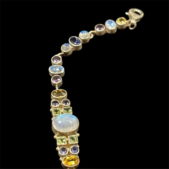 Sterling Silver NB Nicky Butler 925 Limited Edition Multi-Color Stone Bracelet - Picture 2 of 15